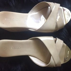 Jimmy Choo Nude Wedges 38 / 7.5